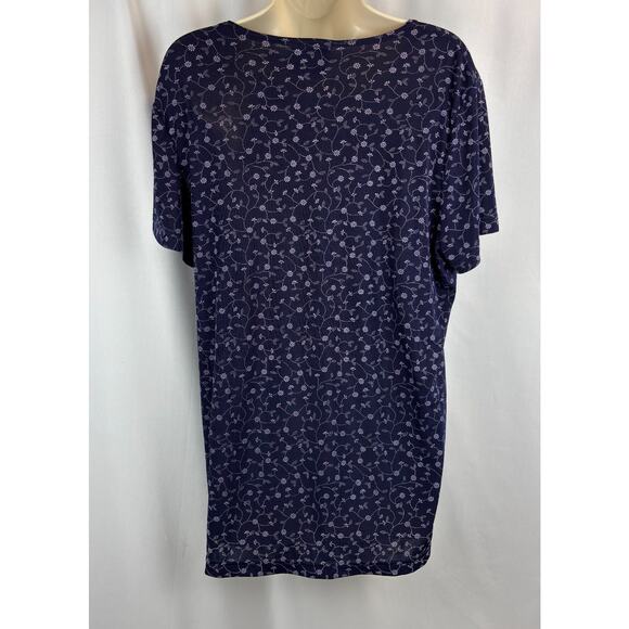 Fashion Bug Vintage Floral Blouse | Women’s XL | Blue Button Front Top - Picture 5 of 14